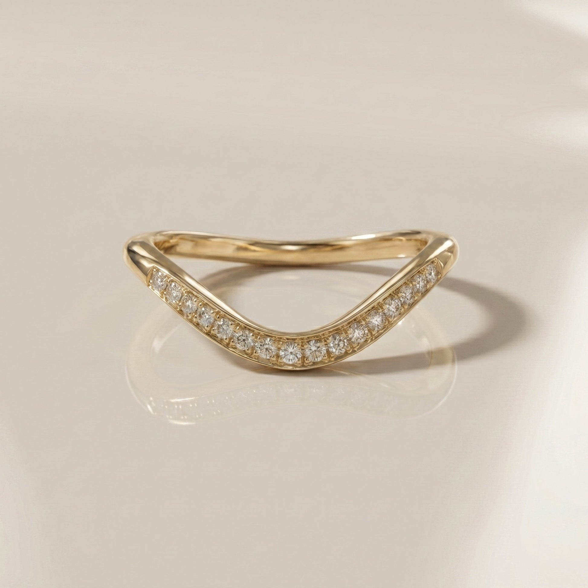0.13 TCW Round Twisted DEF/VVS Lab Grown Diamond Wedding Band