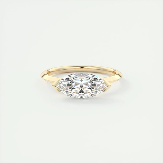 2 CT Marquise Half Bezel CVD F/VS1 Diamond Engagement Ring 9