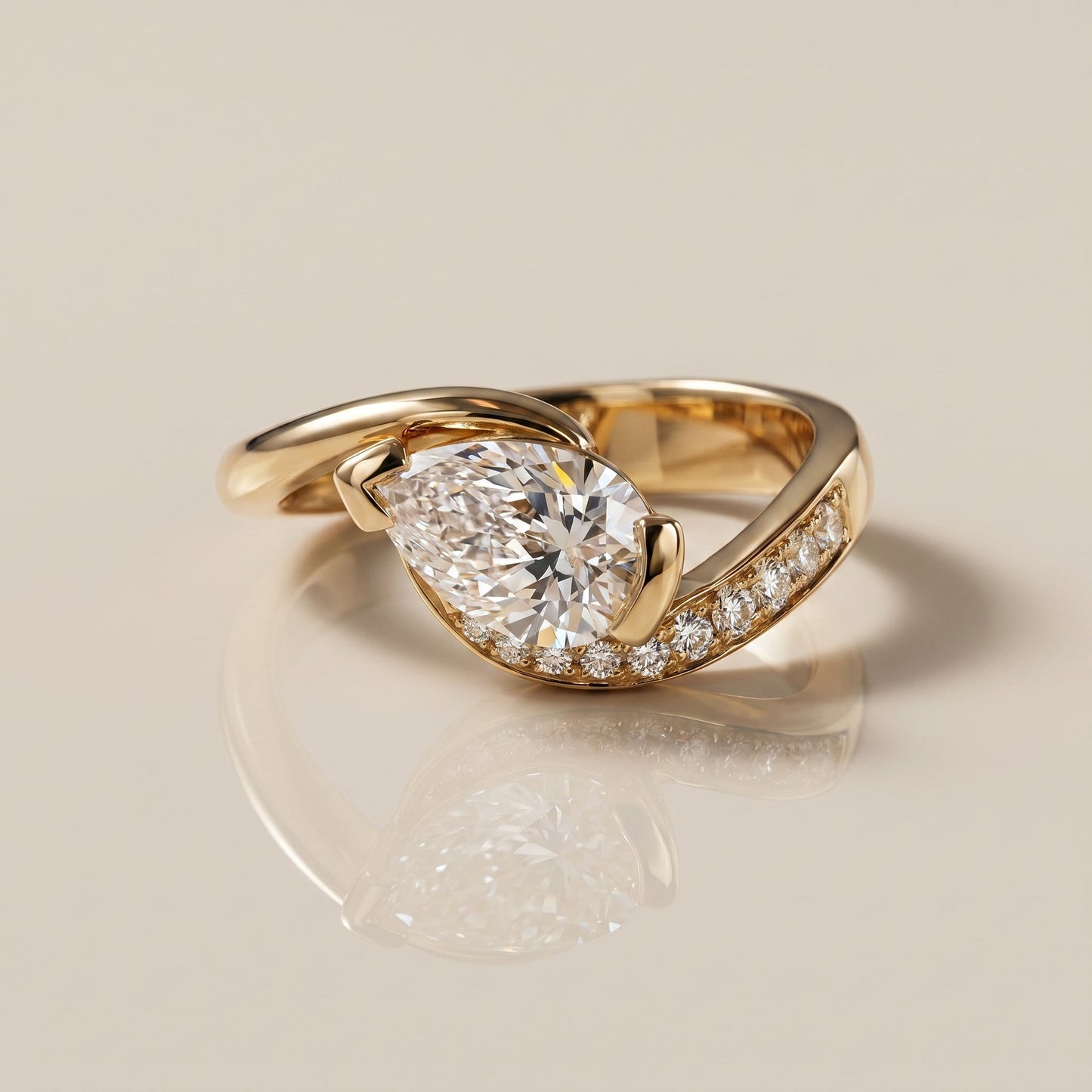 Oval Solitaire Engagement Ring – 2 CT Lab Grown Diamond