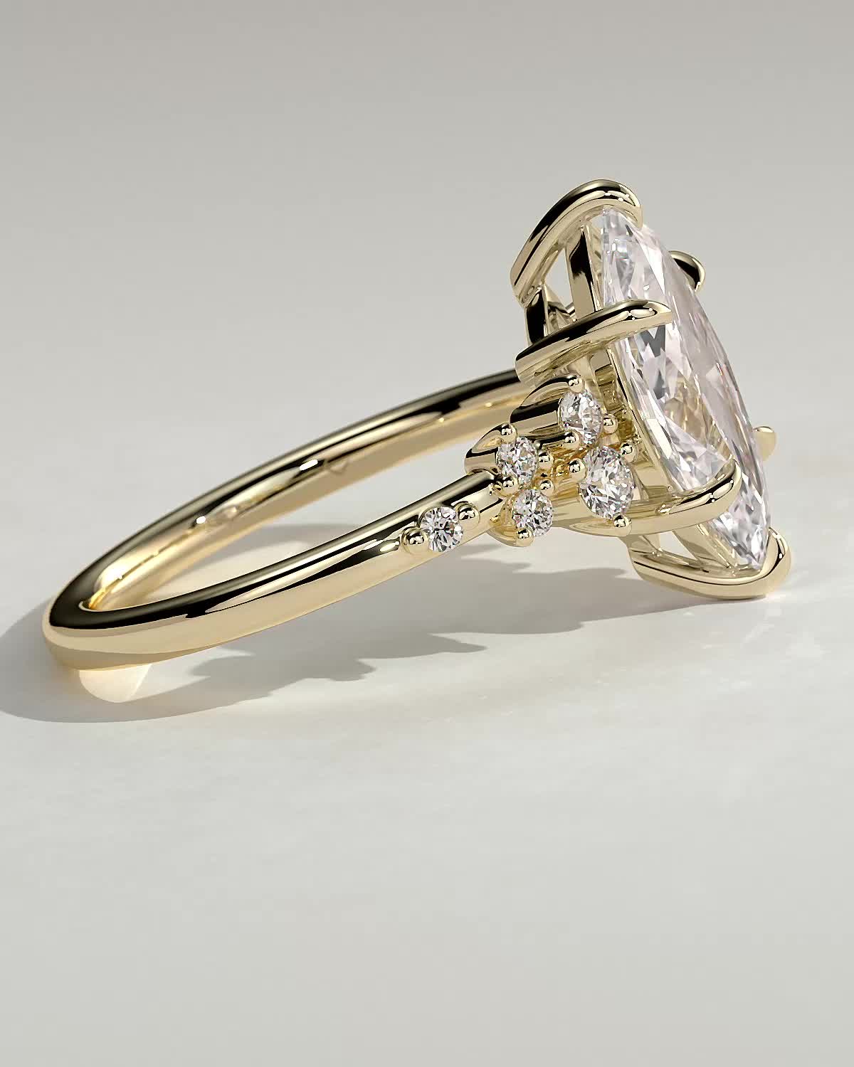 Round Halo, Pave & Split Shank Engagement Ring – 1.93 CT Lab Grown Diamond