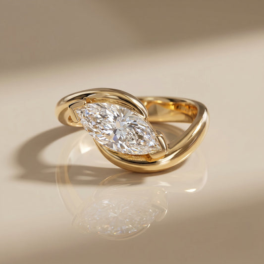 Oval Solitaire Engagement Ring – 2 CT Lab Grown Diamond