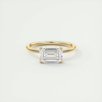 2 CT Emerald Solitaoire CVD F/VS1 Diamond Engagement Ring 9