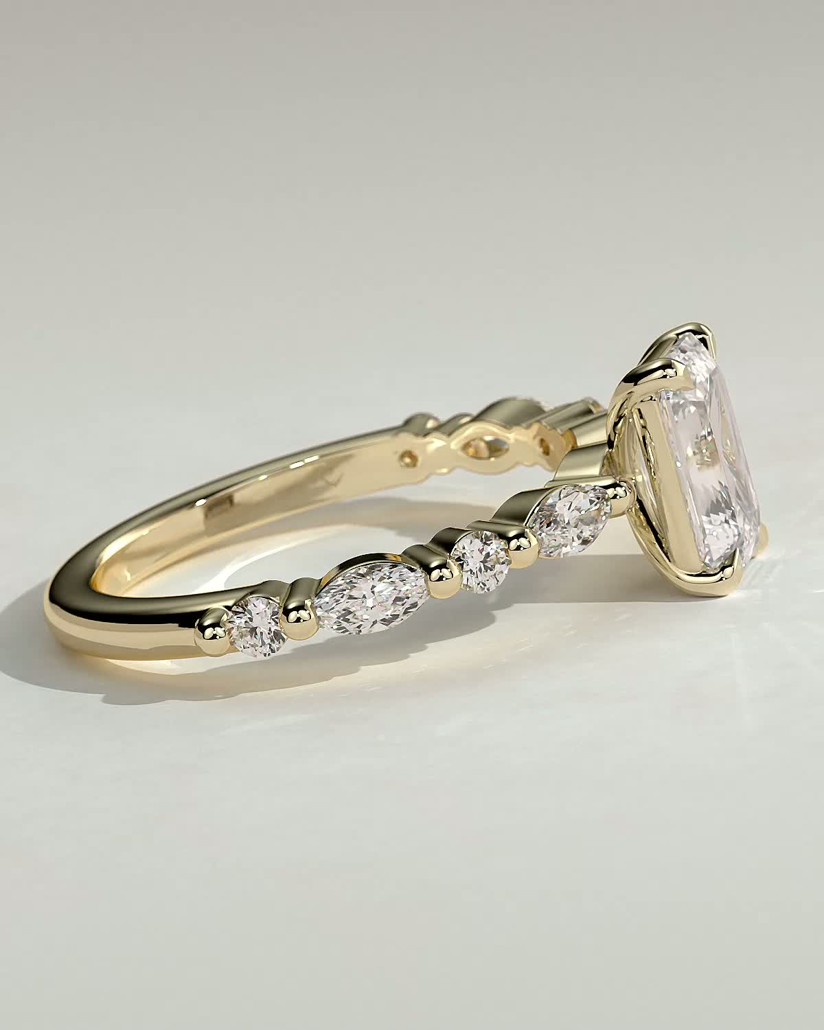 Round Halo, Pave & Split Shank Engagement Ring – 1.93 CT Lab Grown Diamond