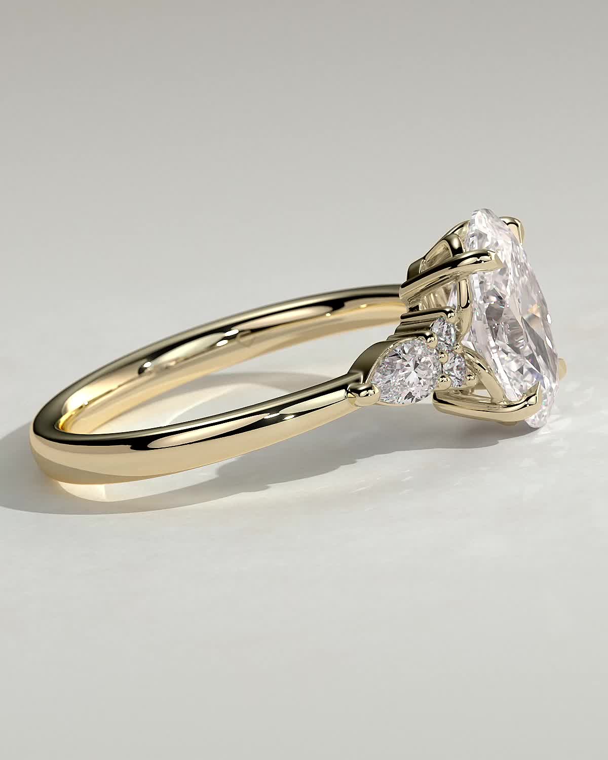 Round Halo, Pave & Split Shank Engagement Ring – 1.93 CT Lab Grown Diamond