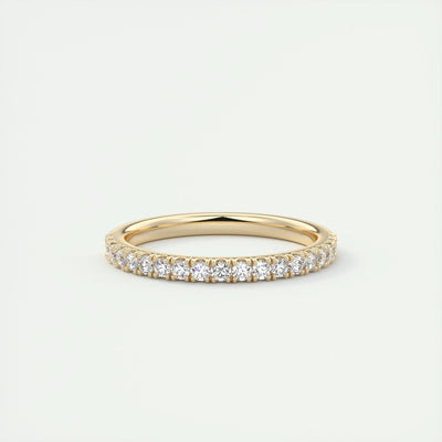 0.38 CT Round Half Eternity CVD EF/VVS Diamond Wedding Band 8