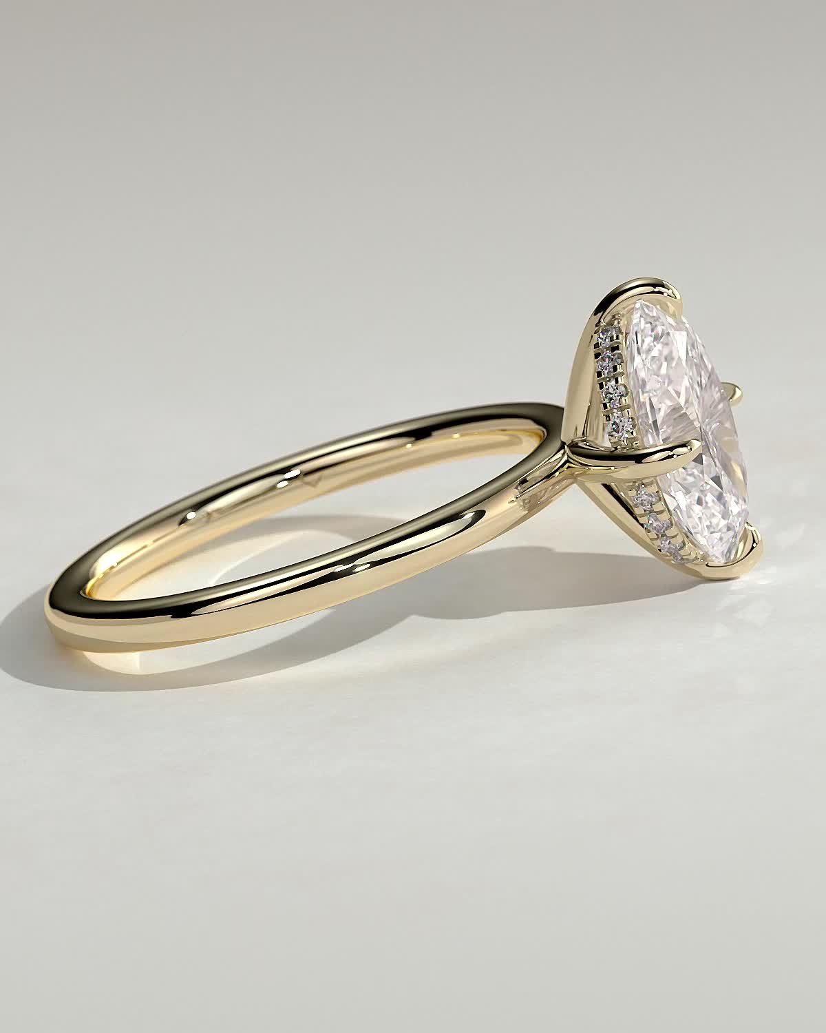 Round Halo, Pave & Split Shank Engagement Ring – 1.93 CT Lab Grown Diamond
