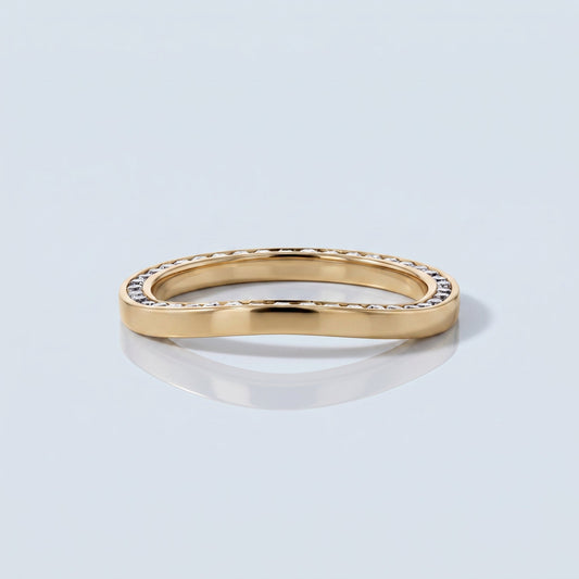 0.2 TCW Round Diamond Half Eternity DEF/VVS Lab Grown Wedding Band