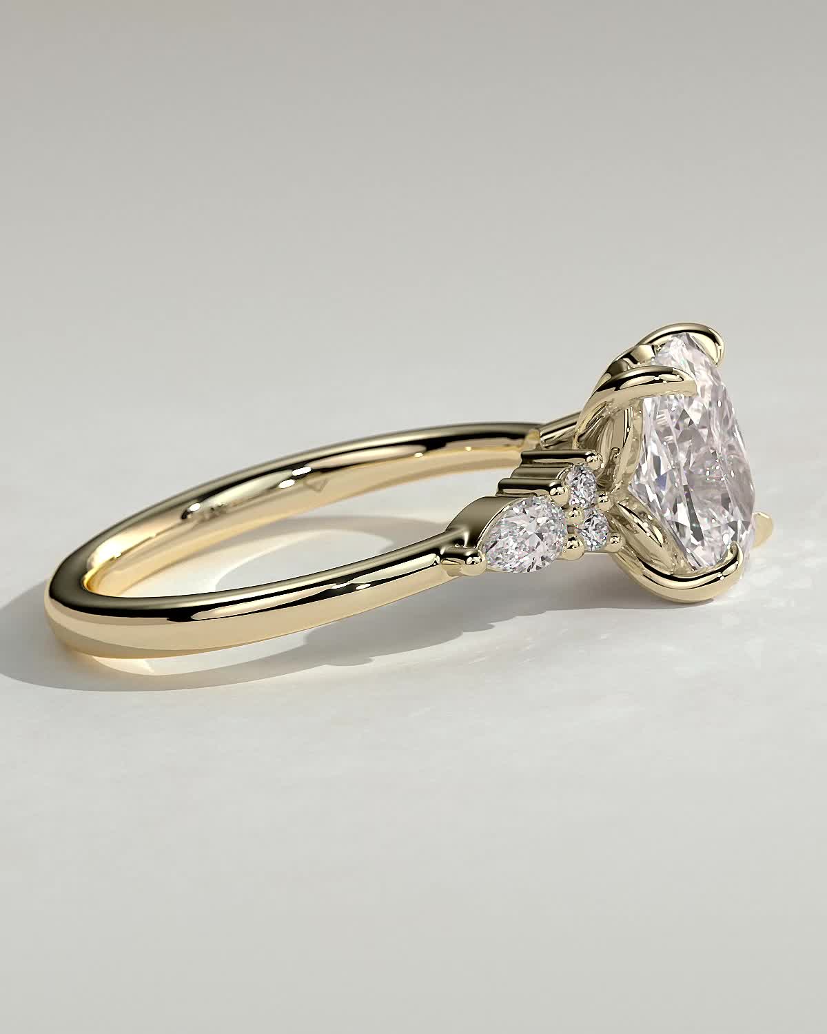 Round Halo, Pave & Split Shank Engagement Ring – 1.93 CT Lab Grown Diamond
