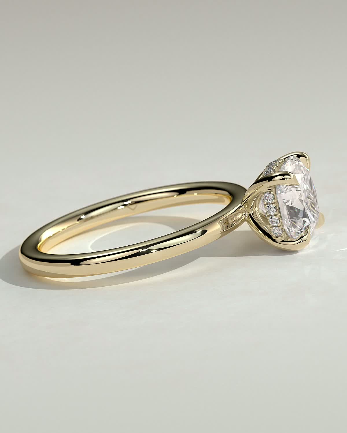 Round Halo, Pave & Split Shank Engagement Ring – 1.93 CT Lab Grown Diamond