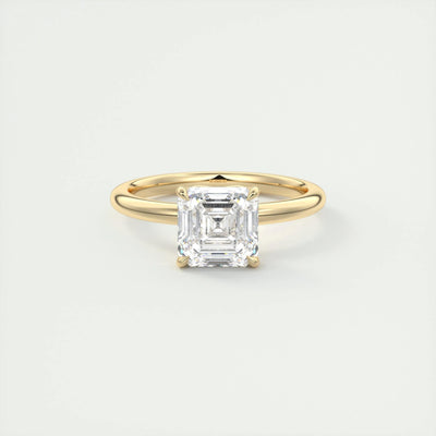2 CT Asscher Solitaire CVD F/VS1 Diamond Engagement Ring 8