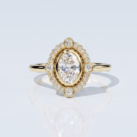 Marquise Swirl Solitaire Engagement Ring – 1 CT Lab Grown Diamond