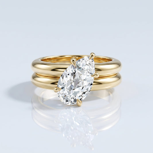 Marquise Swirl Solitaire Engagement Ring – 1 CT Lab Grown Diamond