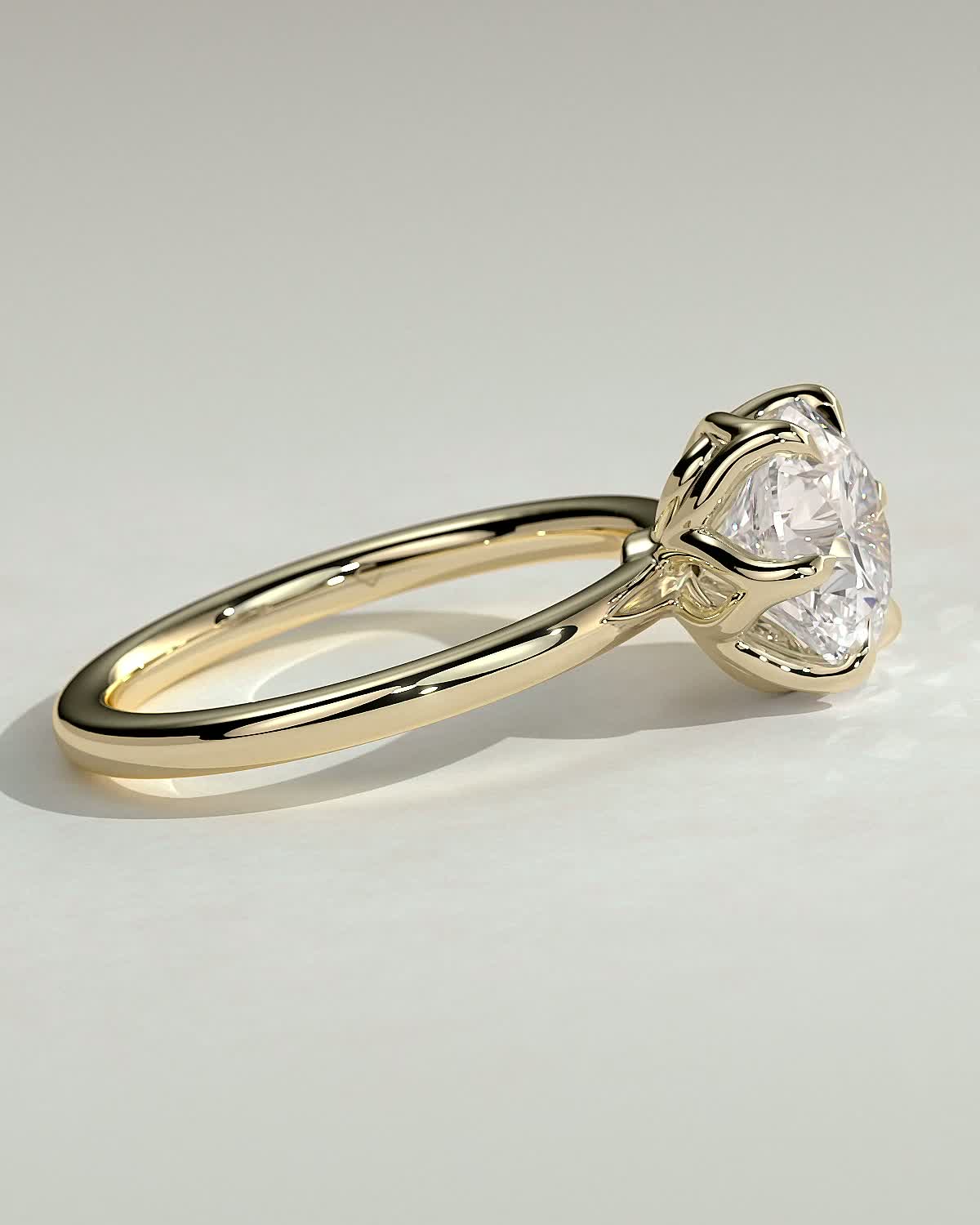 Round Halo, Pave & Split Shank Engagement Ring – 1.93 CT Lab Grown Diamond