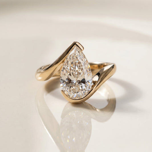 Oval Solitaire Engagement Ring – 2 CT Lab Grown Diamond