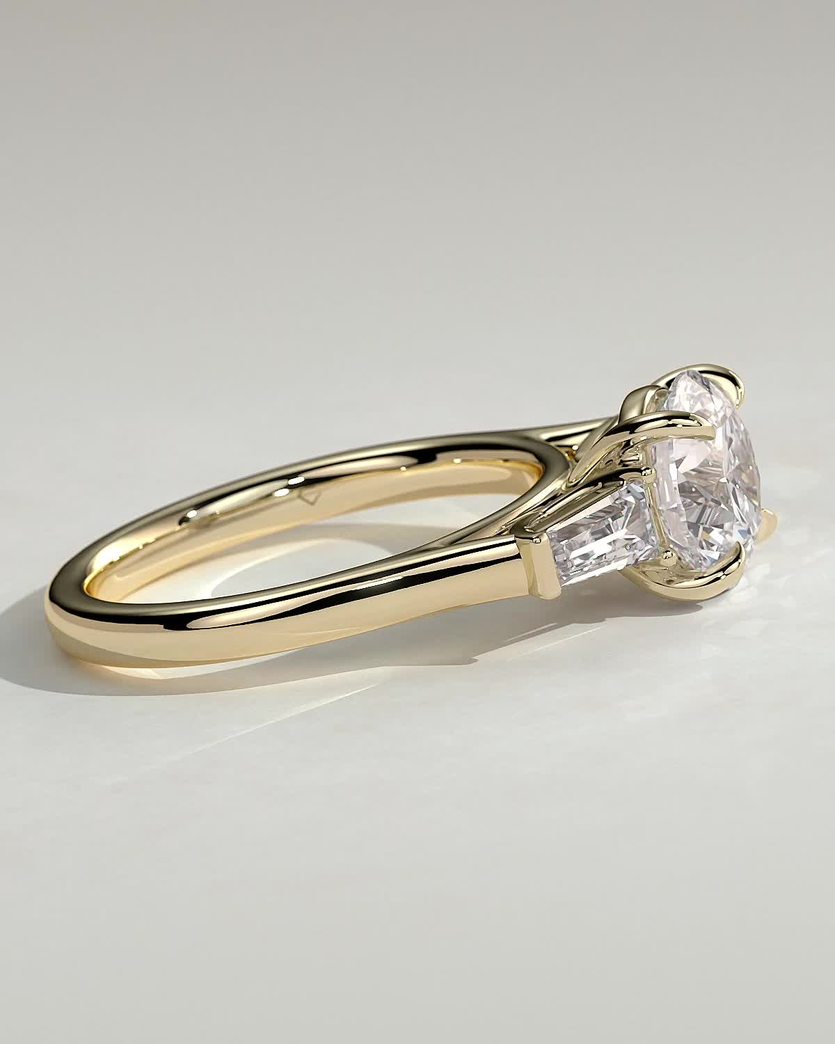 Round Halo, Pave & Split Shank Engagement Ring – 1.93 CT Lab Grown Diamond
