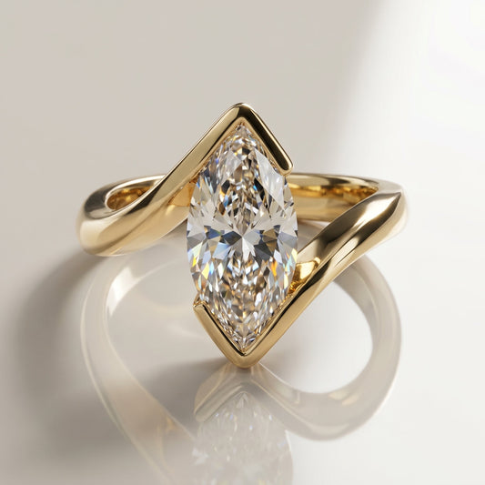 Oval Solitaire Engagement Ring – 2 CT Lab Grown Diamond