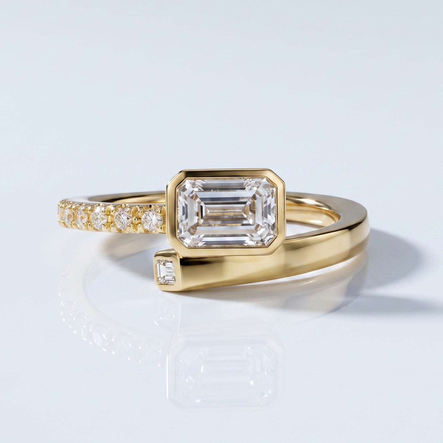 Marquise Swirl Solitaire Engagement Ring – 1 CT Lab Grown Diamond