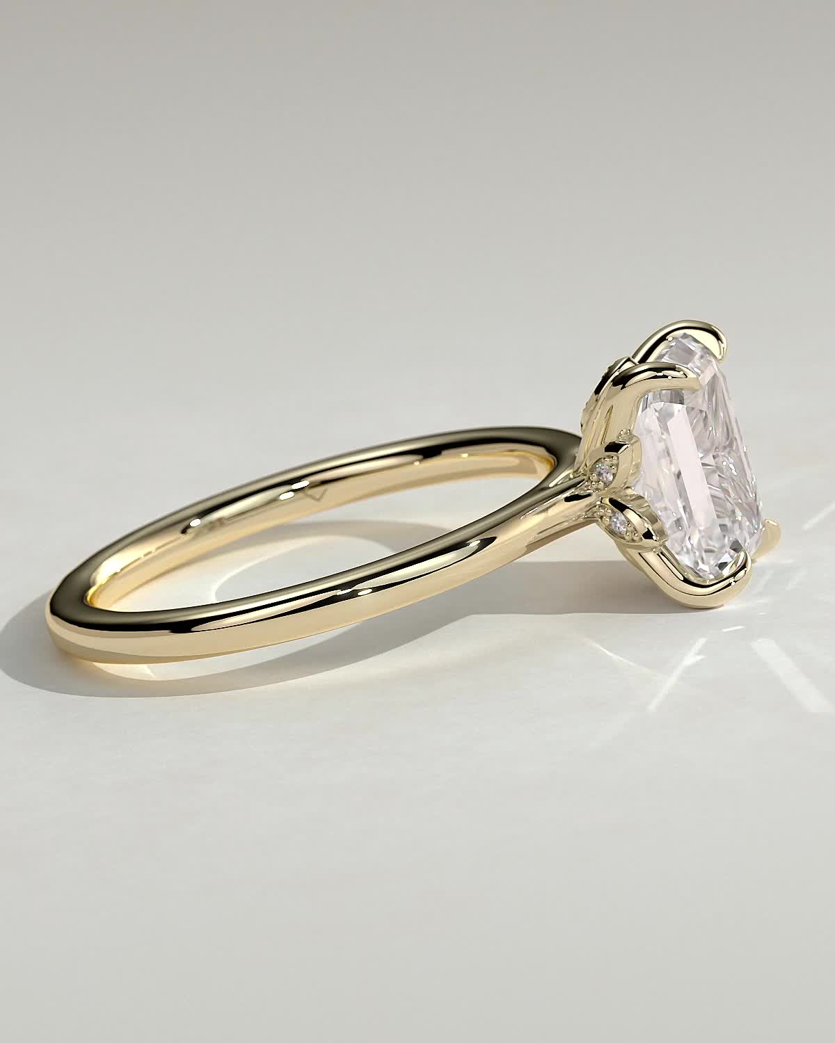 Round Halo, Pave & Split Shank Engagement Ring – 1.93 CT Lab Grown Diamond