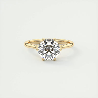 2 CT Round Solitaire CVD F/VS1 Diamond Engagement Ring 8