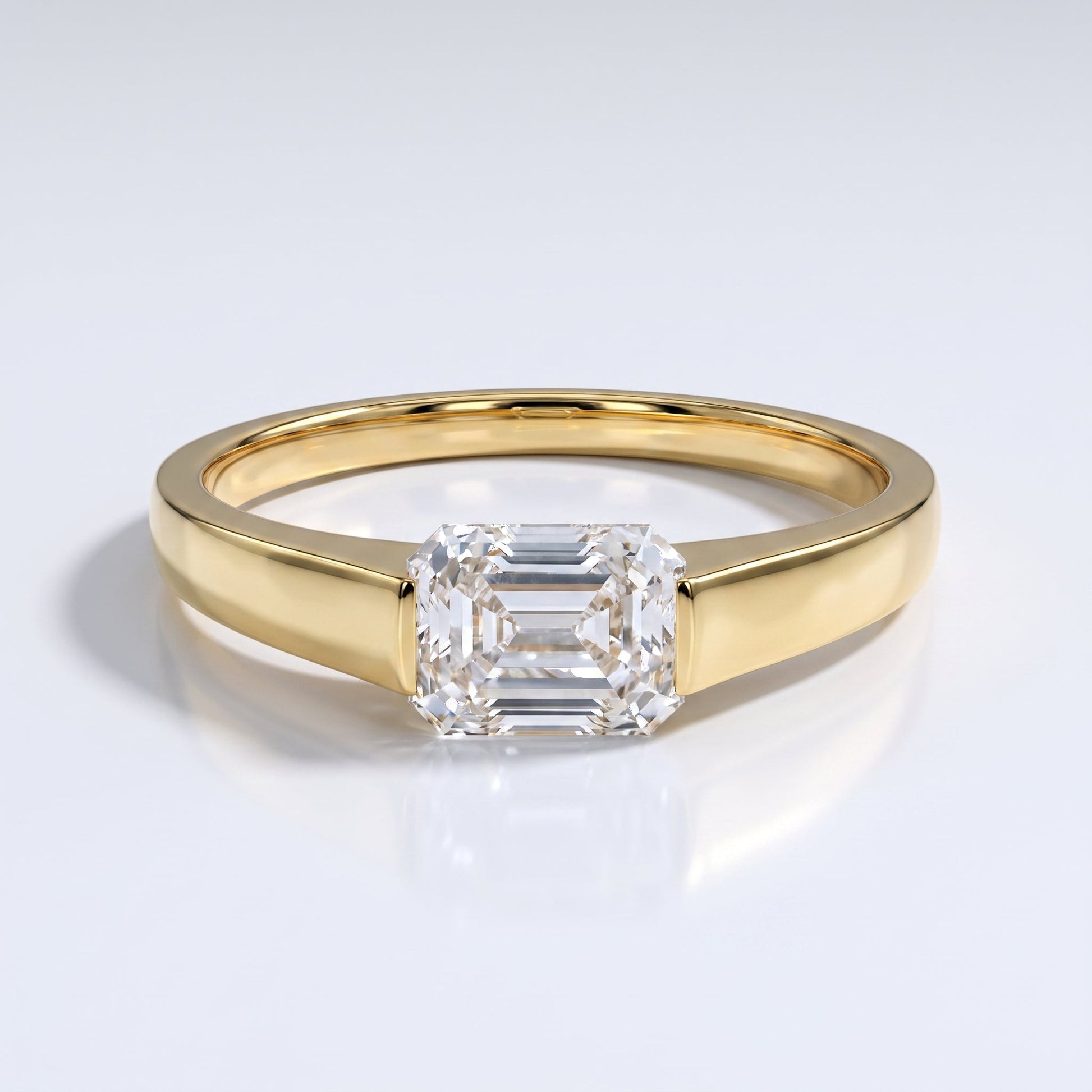 Marquise Swirl Solitaire Engagement Ring – 1 CT Lab Grown Diamond