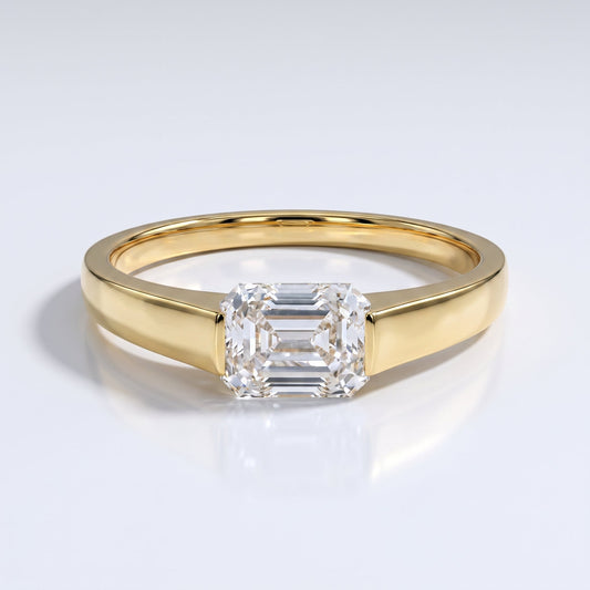 Marquise Swirl Solitaire Engagement Ring – 1 CT Lab Grown Diamond