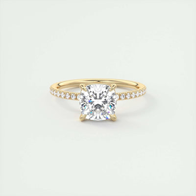 2 CT Cushion Solitaire CVD F/VS1 Diamond Engagement Ring 8