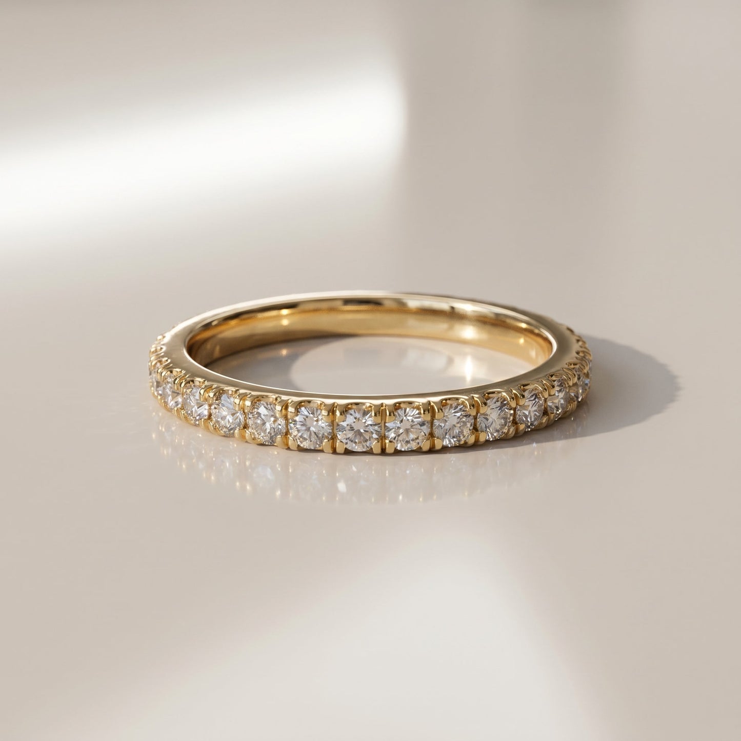 0.13 TCW Round Twisted DEF/VVS Lab Grown Diamond Wedding Band