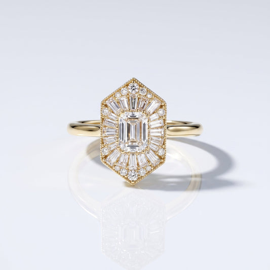 Marquise Swirl Solitaire Engagement Ring – 1 CT Lab Grown Diamond
