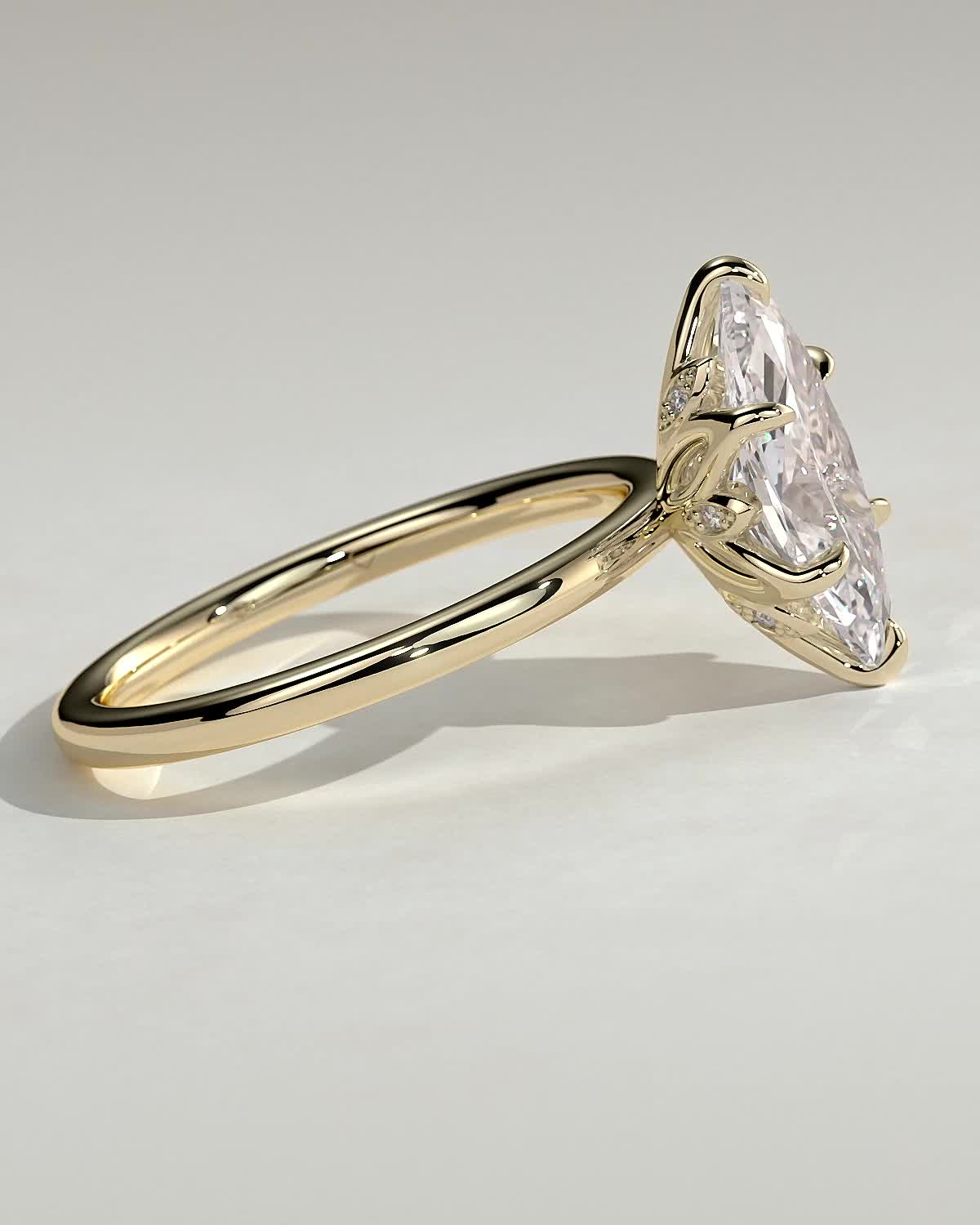 Round Halo, Pave & Split Shank Engagement Ring – 1.93 CT Lab Grown Diamond