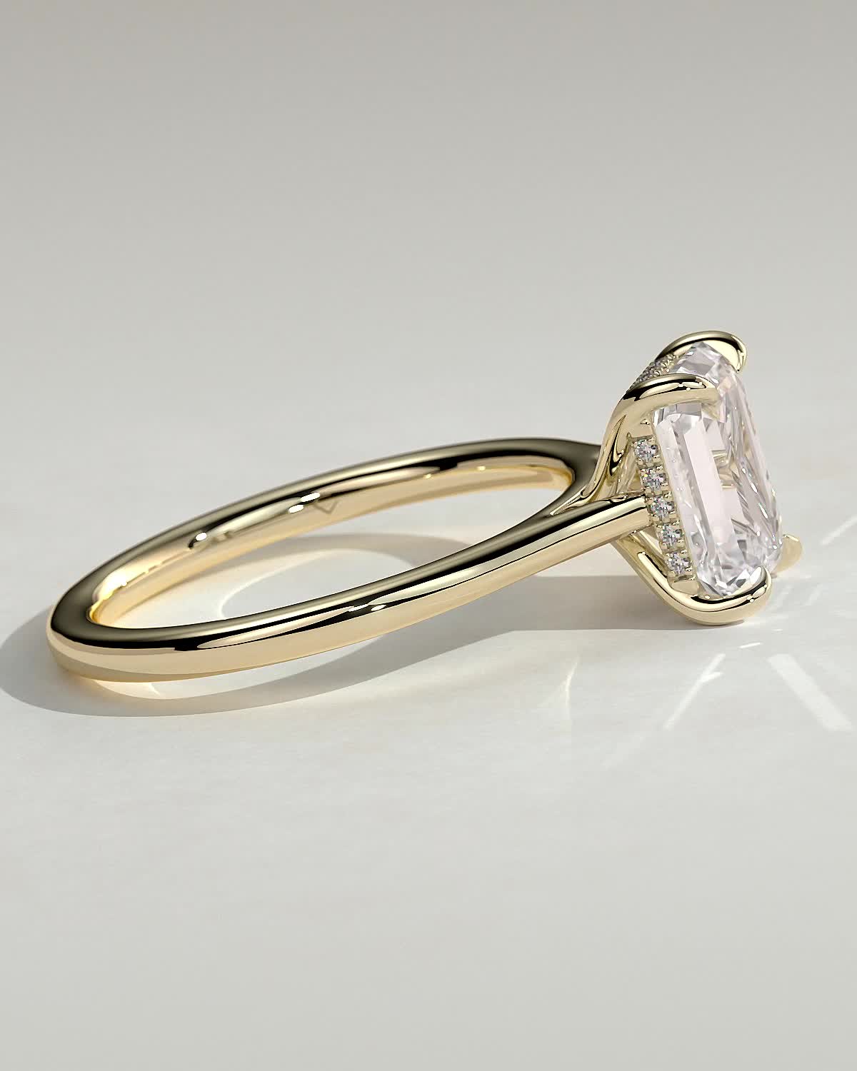 Round Halo, Pave & Split Shank Engagement Ring – 1.93 CT Lab Grown Diamond