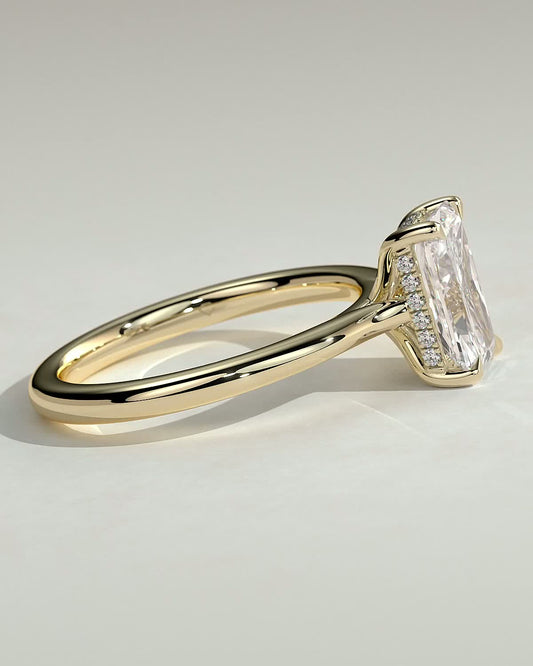 Round Halo, Pave & Split Shank Engagement Ring – 1.93 CT Lab Grown Diamond