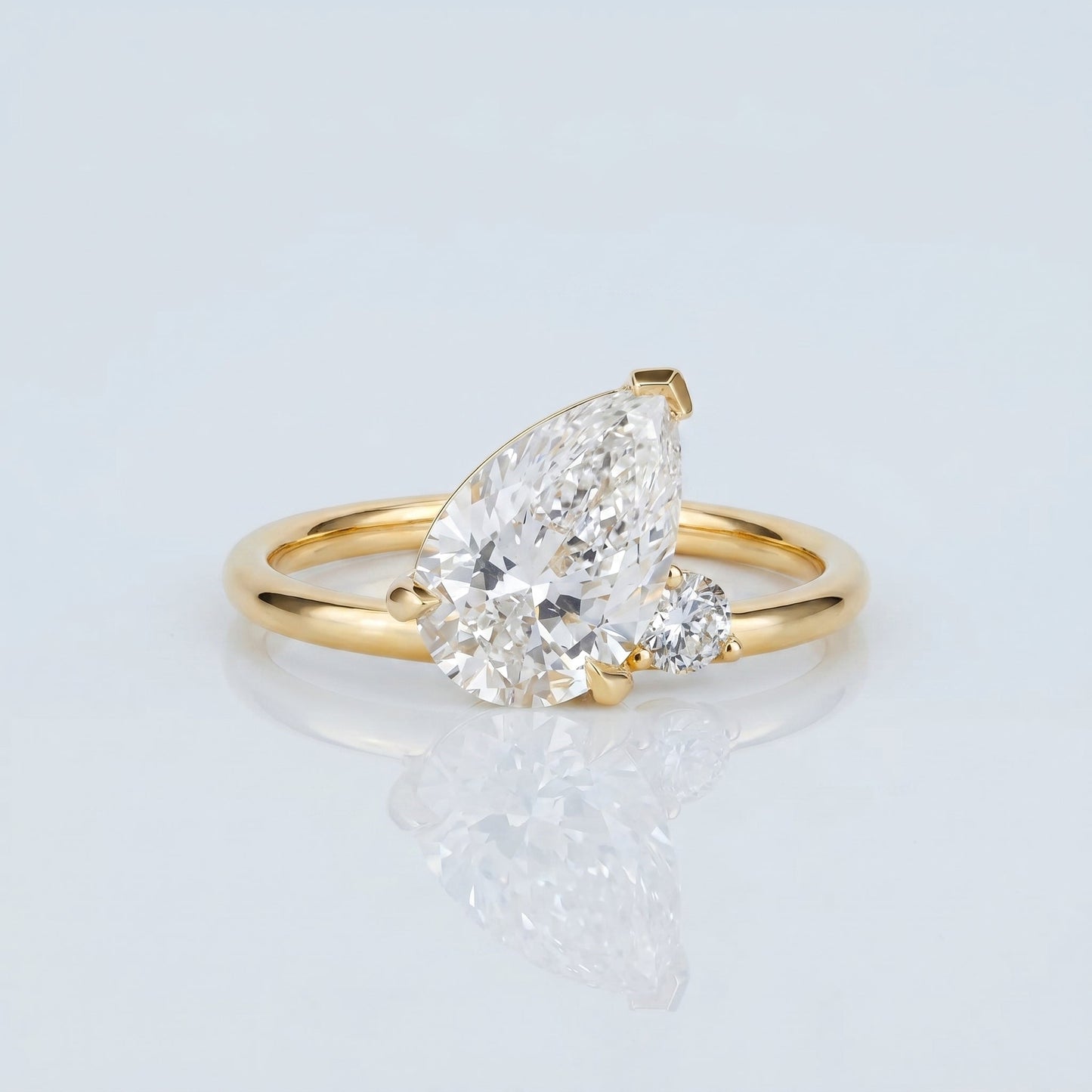 Marquise Swirl Solitaire Engagement Ring – 1 CT Lab Grown Diamond