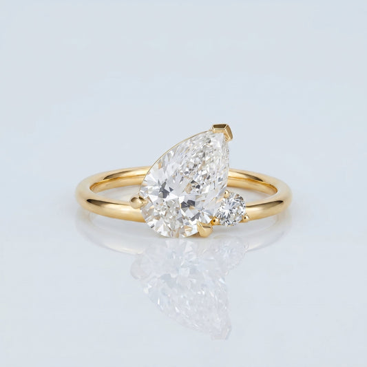 Marquise Swirl Solitaire Engagement Ring – 1 CT Lab Grown Diamond
