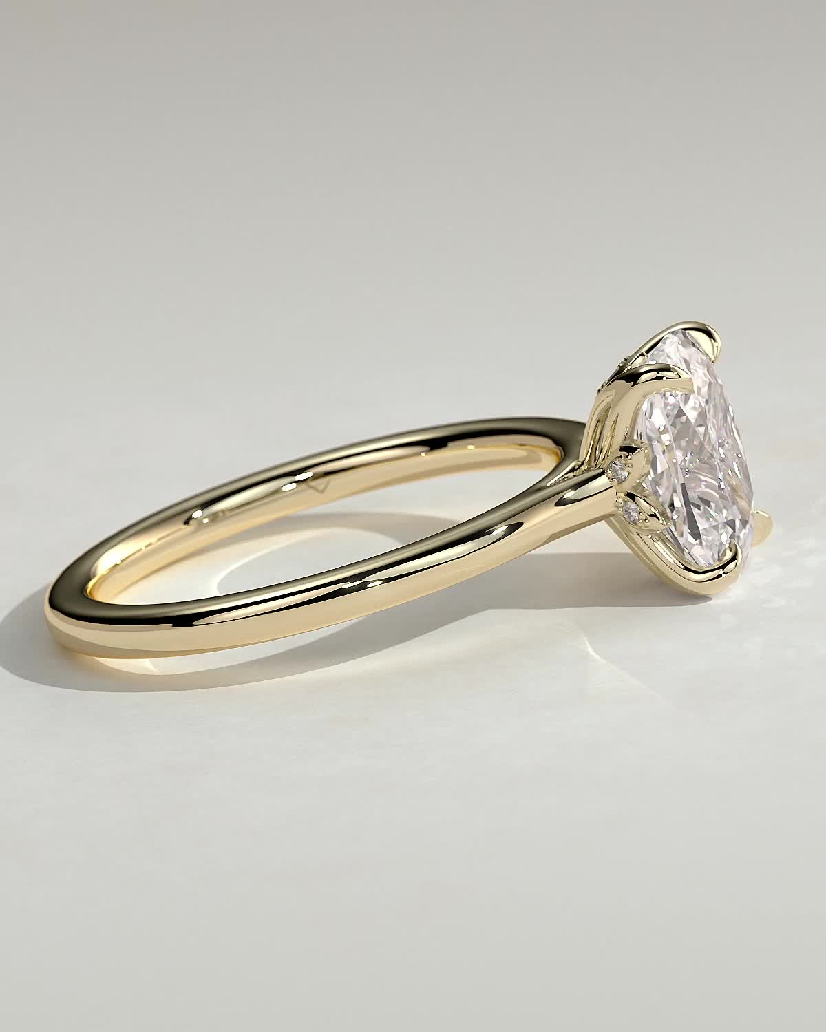 Round Halo, Pave & Split Shank Engagement Ring – 1.93 CT Lab Grown Diamond