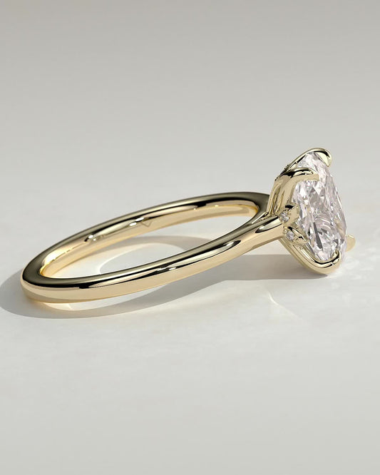 Round Halo, Pave & Split Shank Engagement Ring – 1.93 CT Lab Grown Diamond