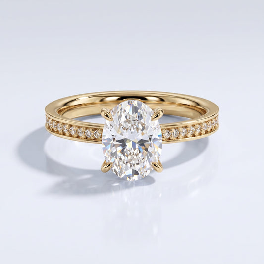 Marquise Swirl Solitaire Engagement Ring – 1 CT Lab Grown Diamond
