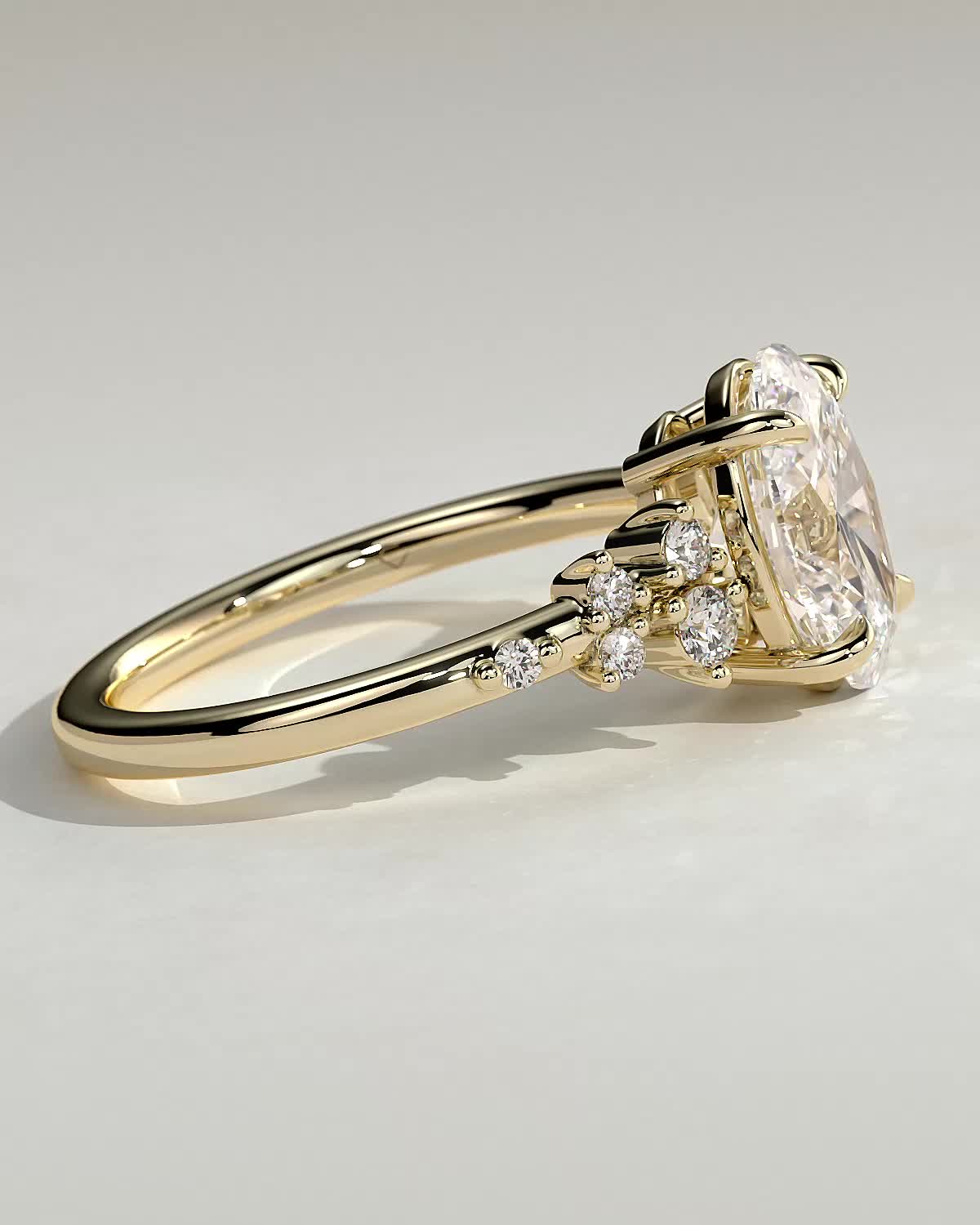 Round Halo, Pave & Split Shank Engagement Ring – 1.93 CT Lab Grown Diamond