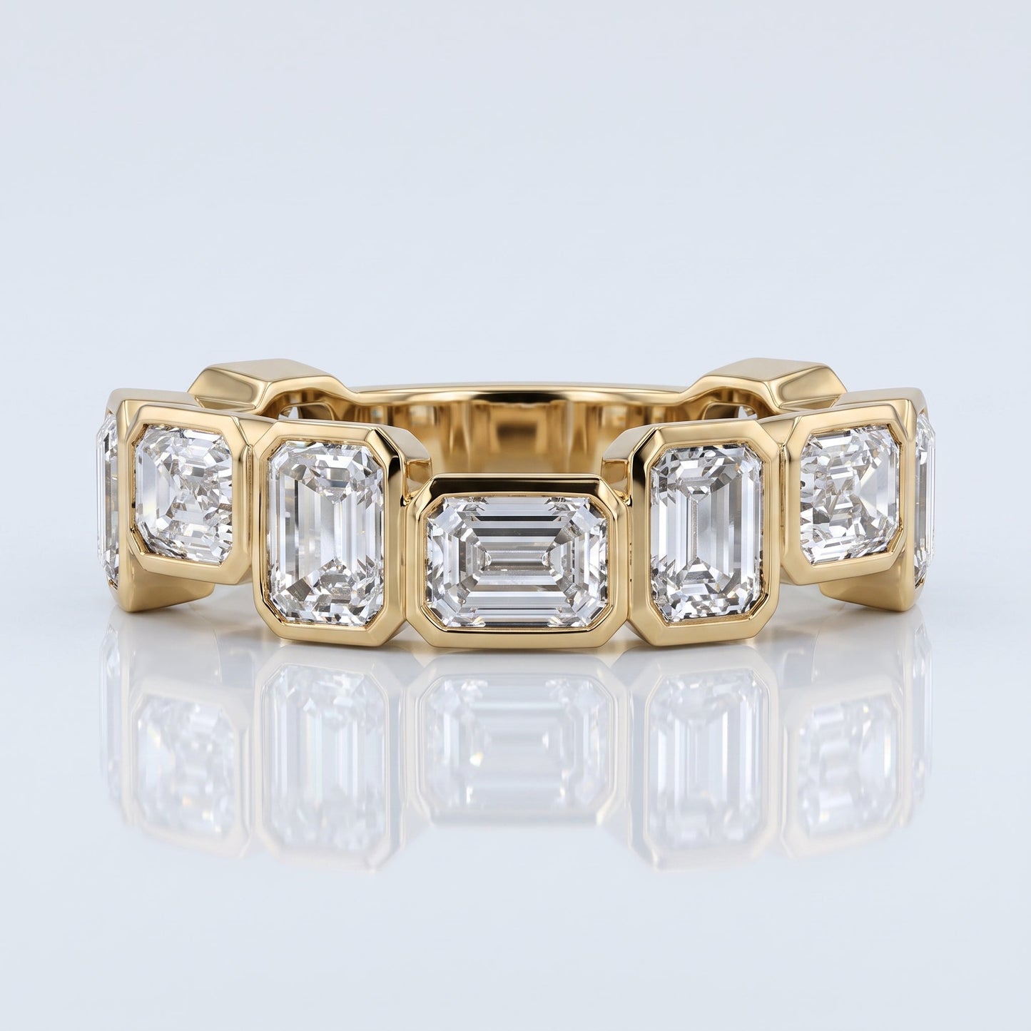 0.2 TCW Round Diamond Half Eternity DEF/VVS Lab Grown Wedding Band