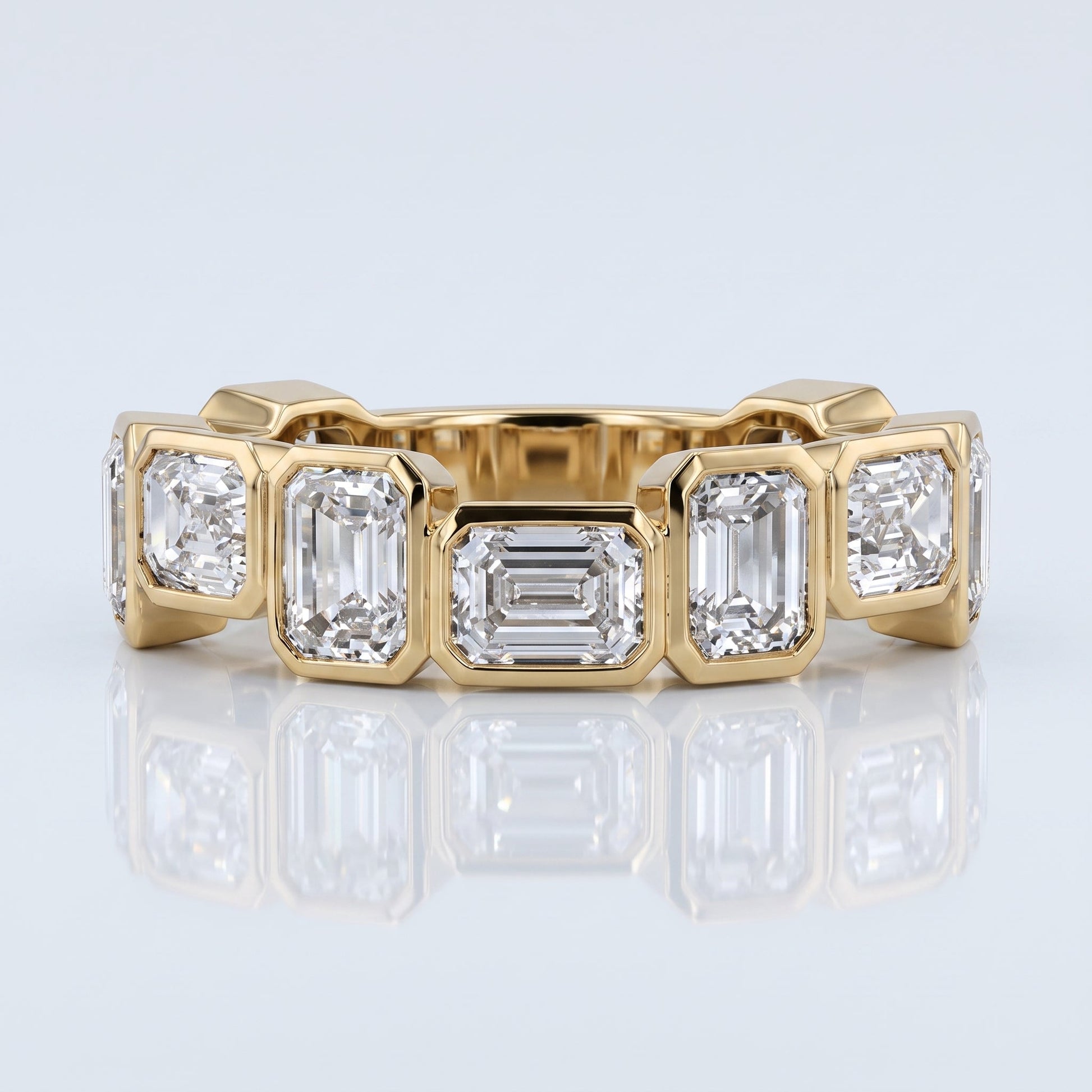 0.2 TCW Round Diamond Half Eternity DEF/VVS Lab Grown Wedding Band