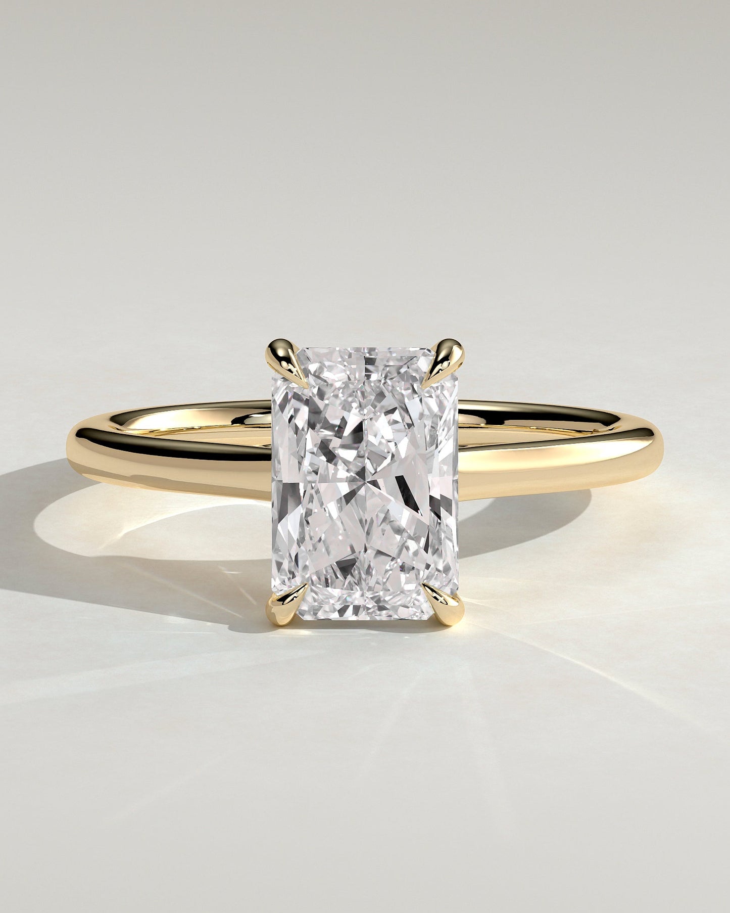 Radiant Solitaire Lab Grown Diamond Engagement Ring