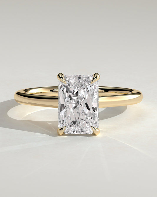 Radiant Solitaire Lab Grown Diamond Engagement Ring
