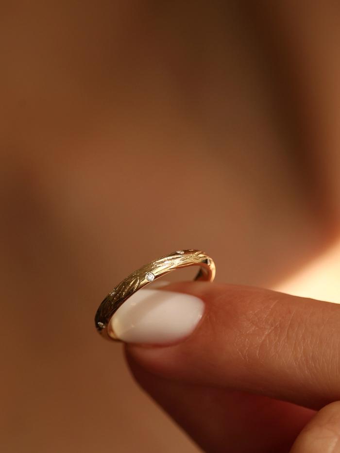 Marquise Cut Cluster Styled Lab Grown Wedding Band