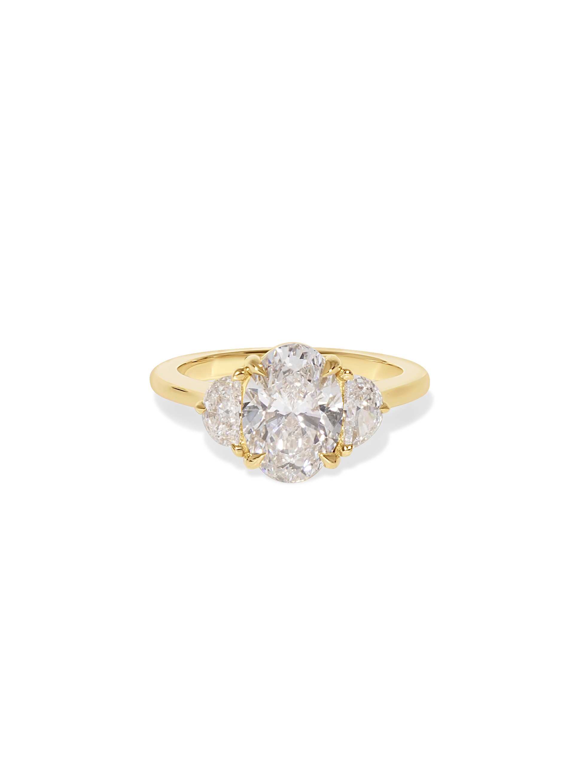 2 CT Round Three Stones Lab Grown Diamond Engagement Ring