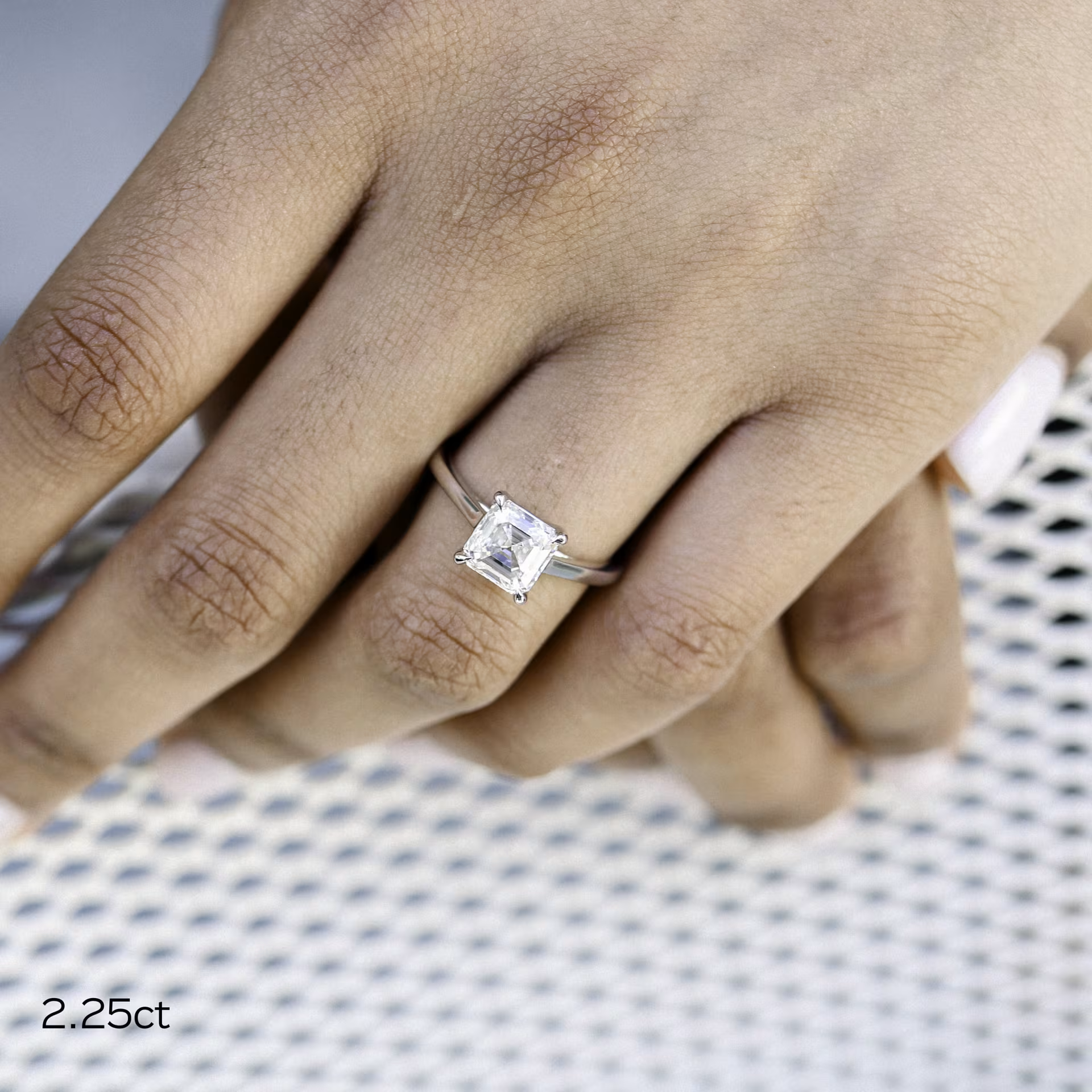 Marquise Cut Cluster Styled Lab Grown Diamond Engagement Ring