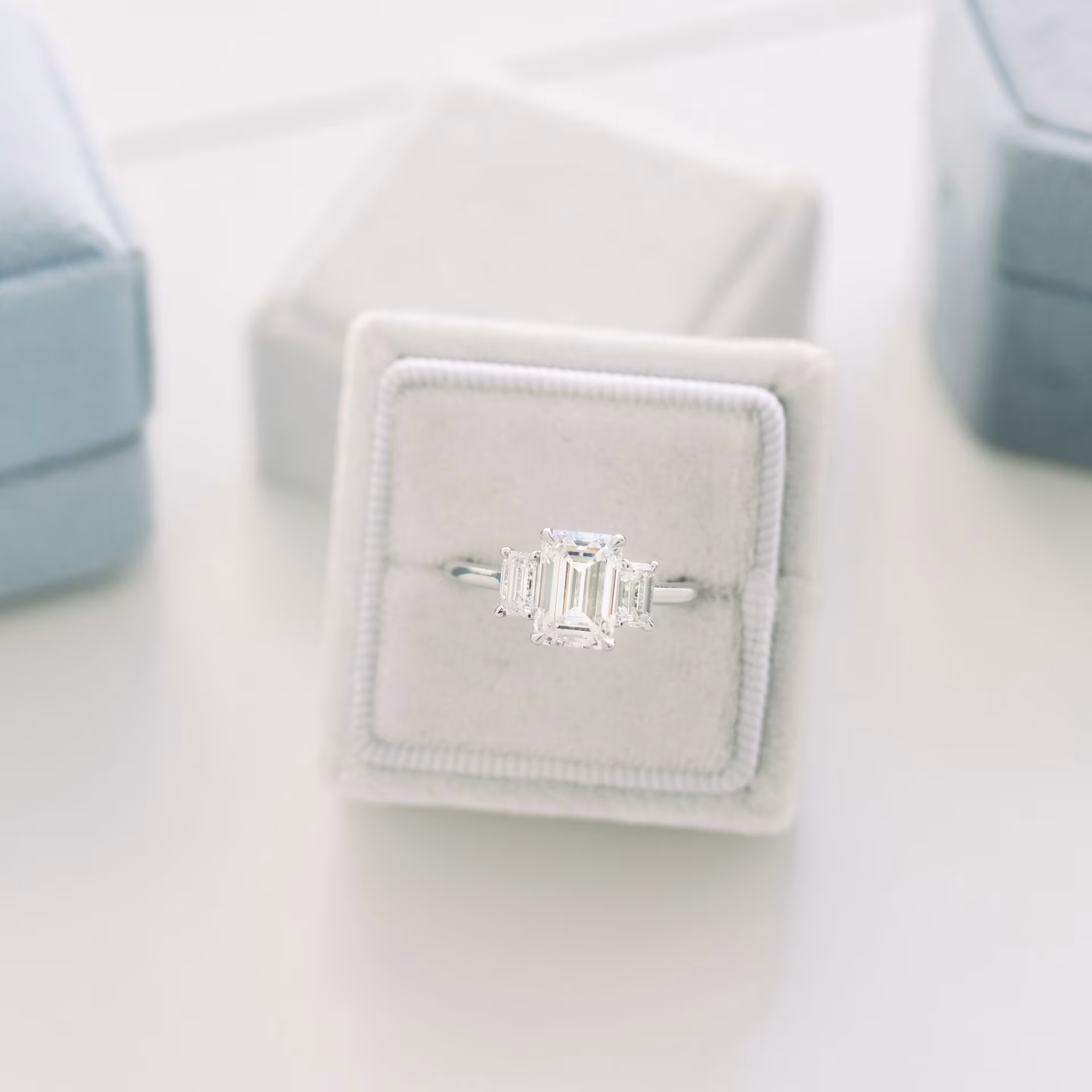Marquise Cut Cluster Styled Lab Grown Diamond Engagement Ring