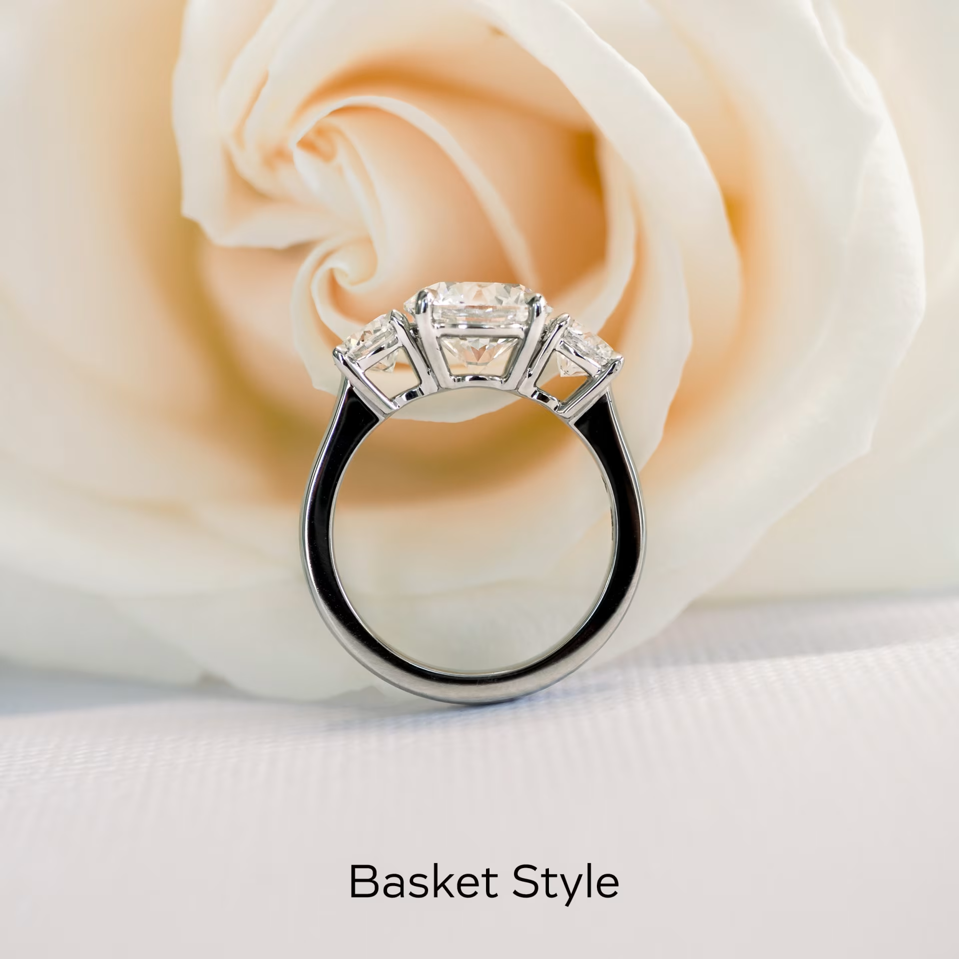 Marquise Cut Cluster Styled Lab Grown Diamond Engagement Ring