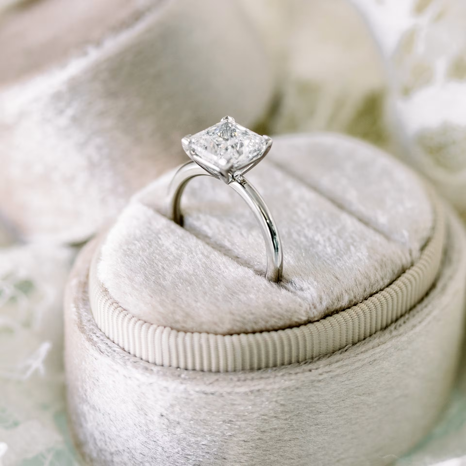 Marquise Cut Cluster Styled Lab Grown Diamond Engagement Ring