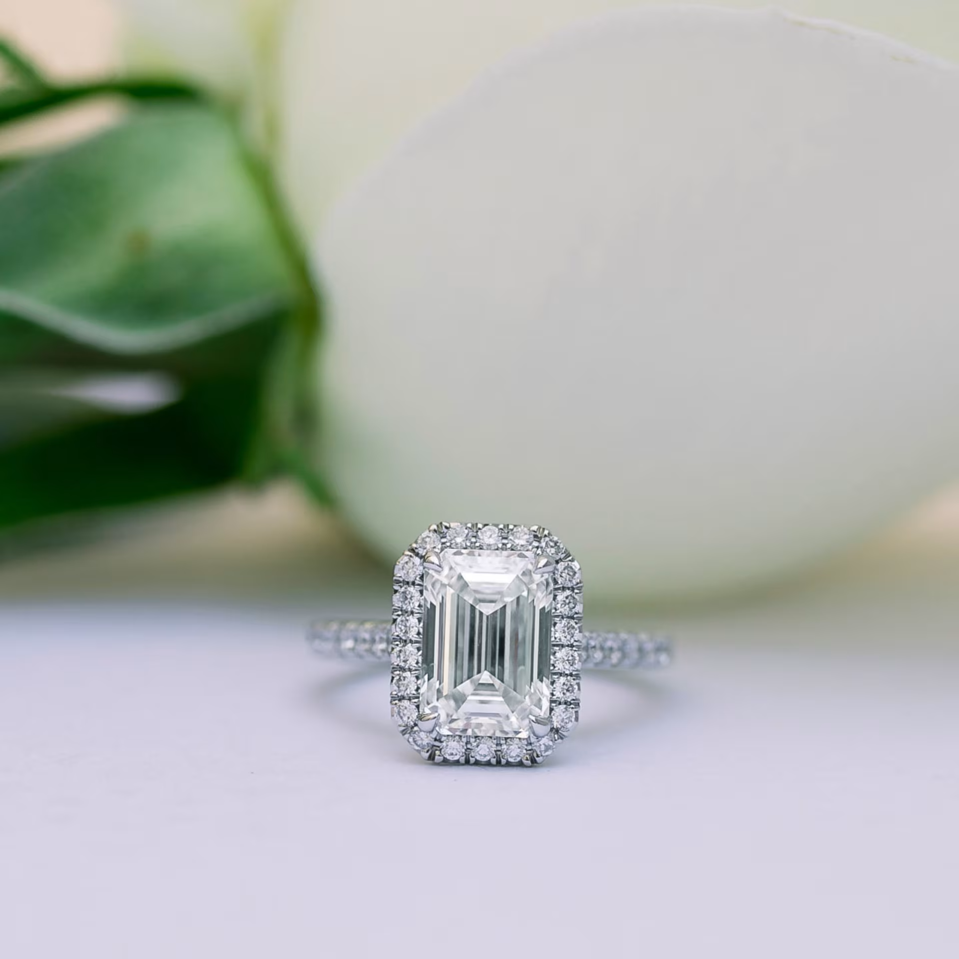 Marquise Cut Cluster Styled Lab Grown Diamond Engagement Ring
