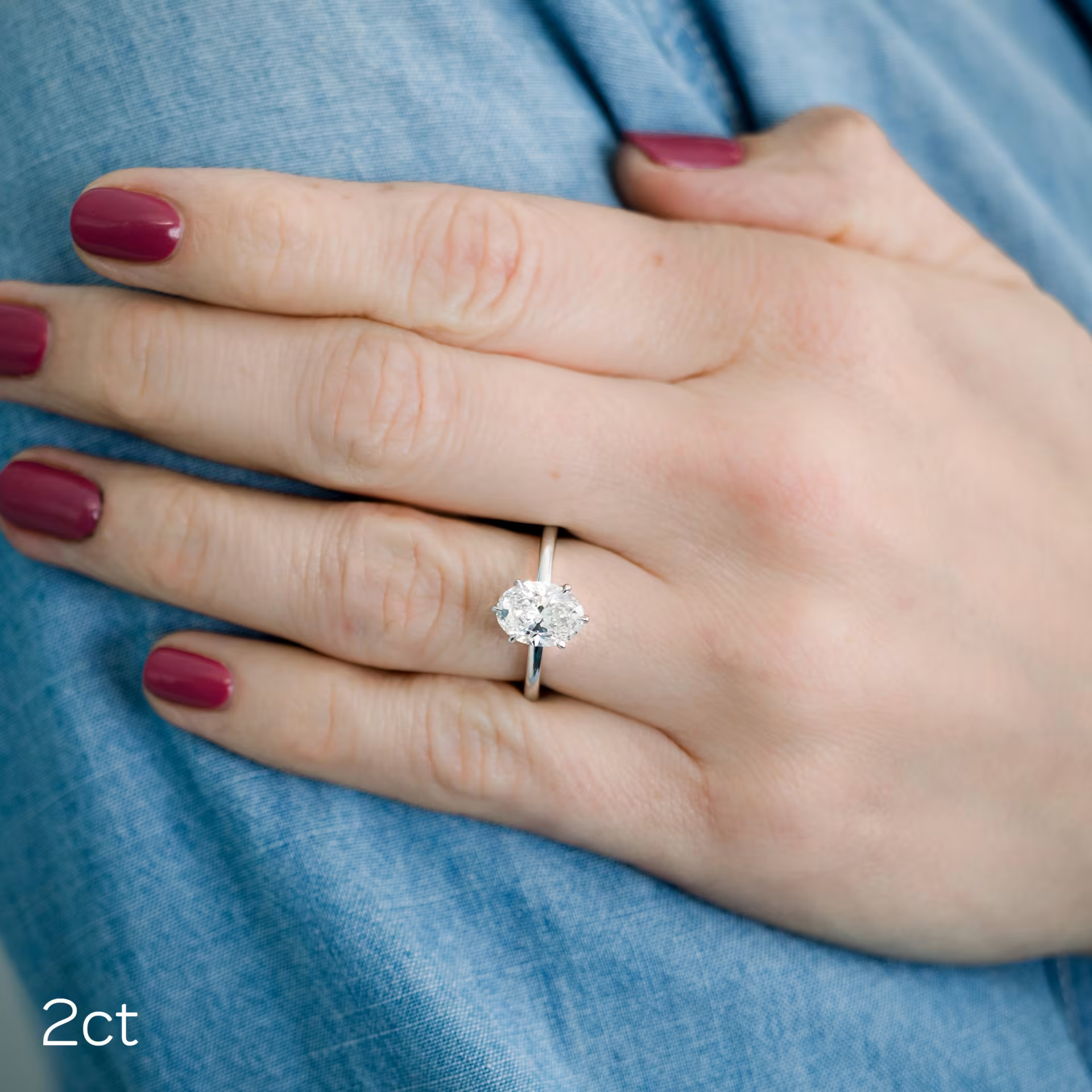 Marquise Cut Cluster Styled Lab Grown Diamond Engagement Ring