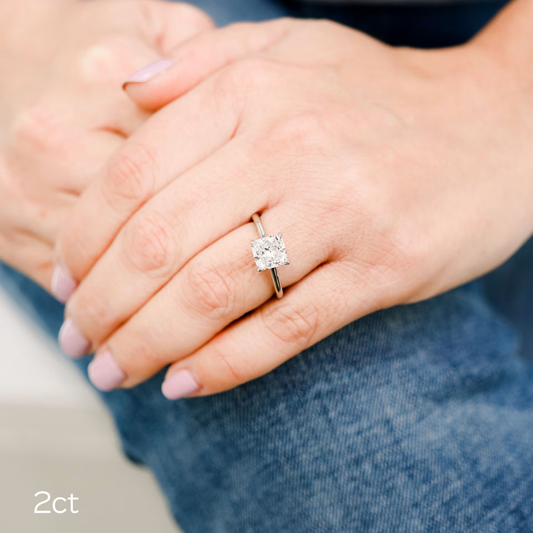 Marquise Cut Cluster Styled Lab Grown Diamond Engagement Ring